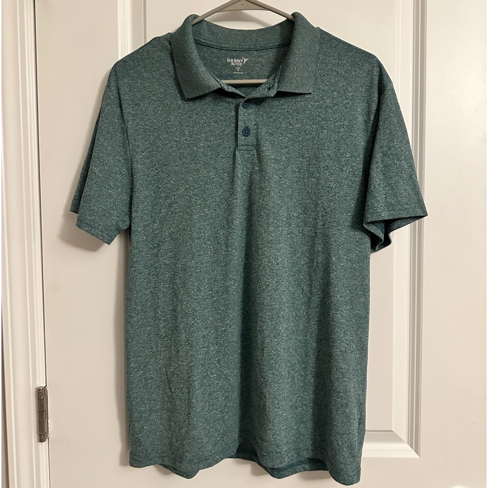 Old Navy Active Men’s Short Sleeve Golf Polo Teal Size Medium